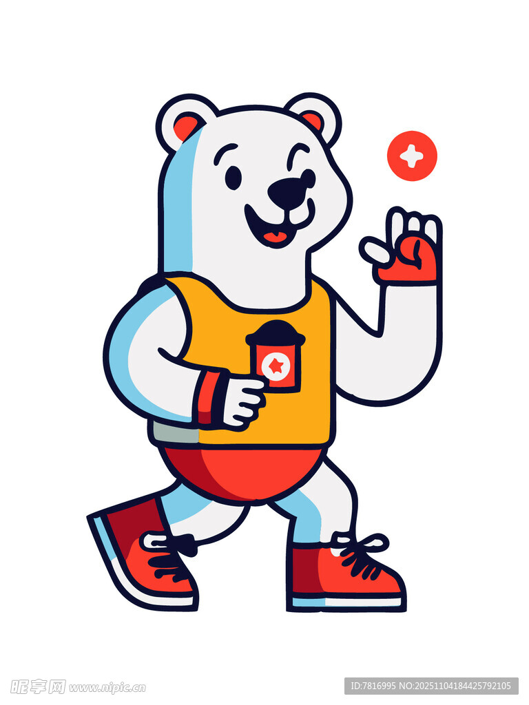 北极熊活力运动形象