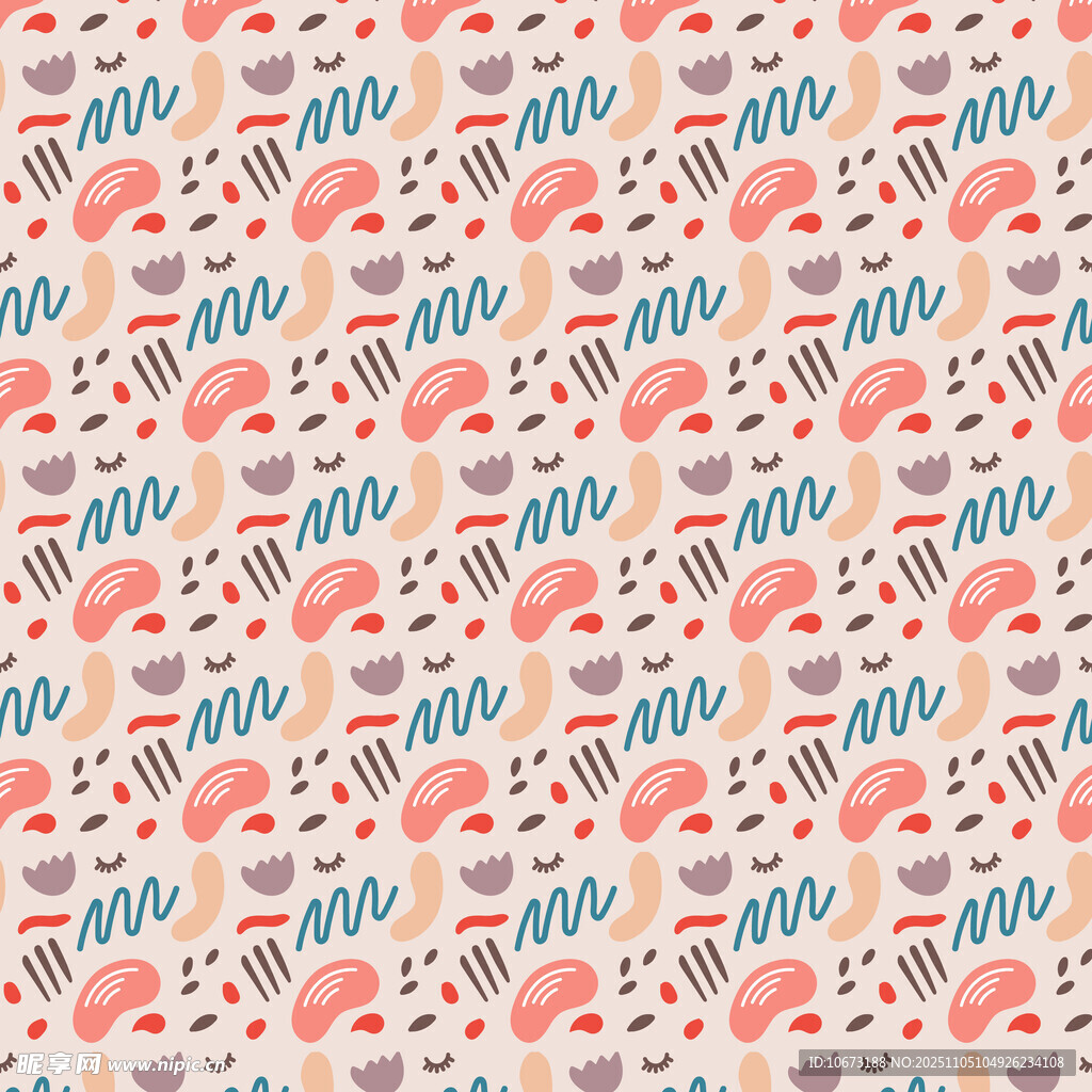 多彩花卉图案背景设计