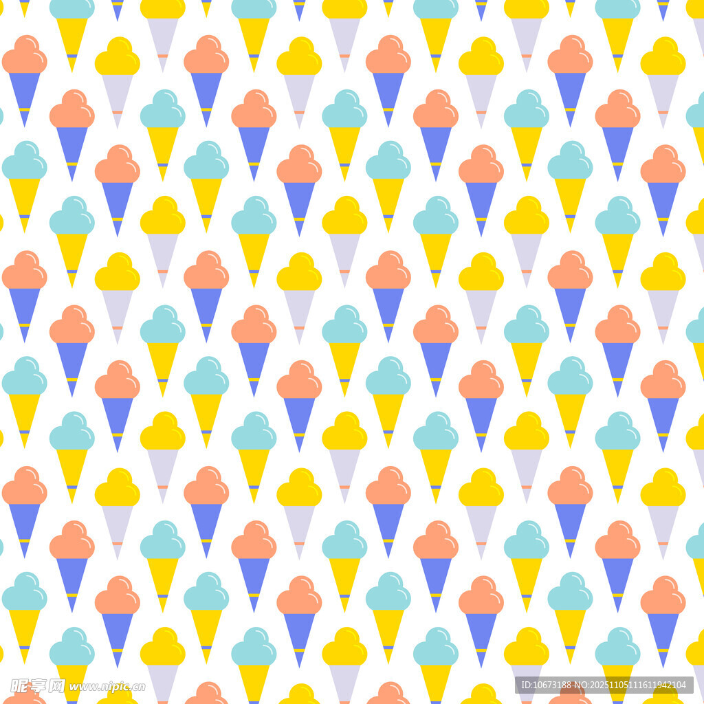 多彩冰淇淋图案背景
