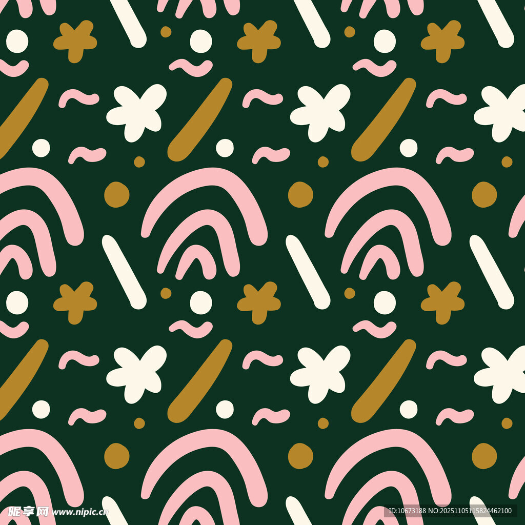 多彩几何图案无缝背景图