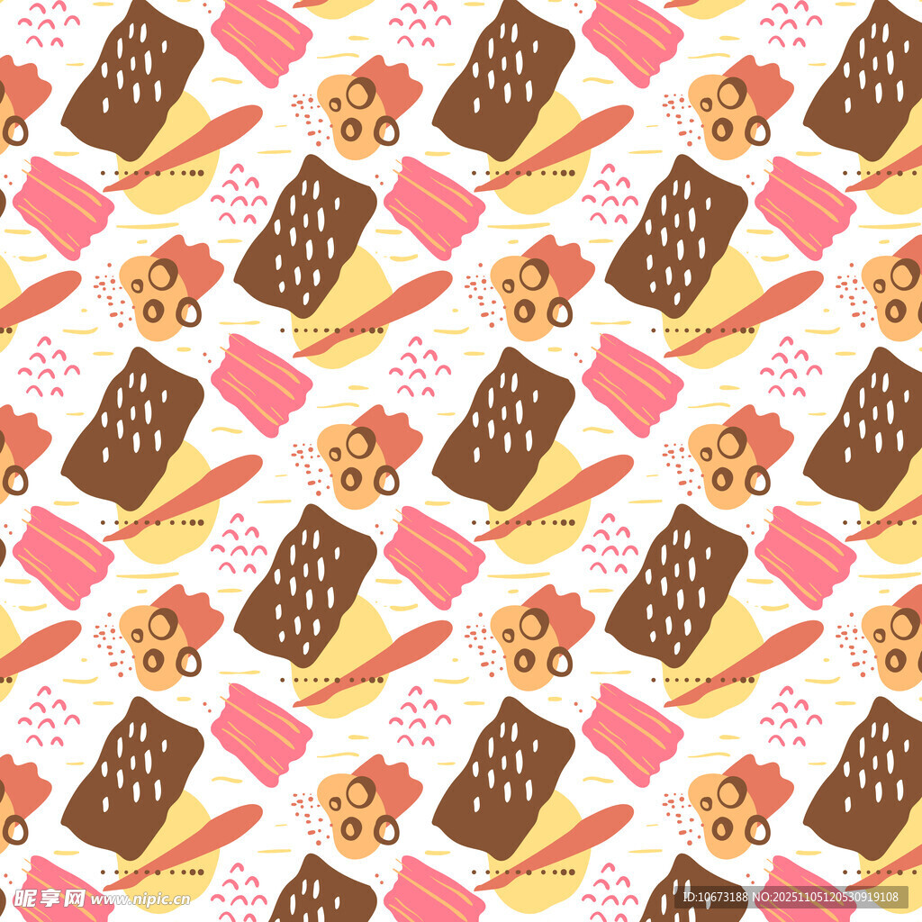多彩甜点图案背景