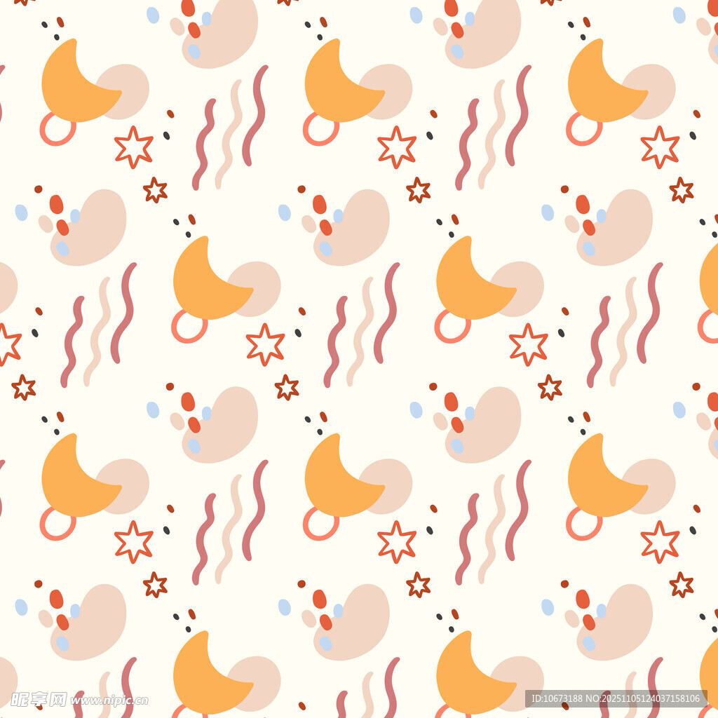 可爱婴儿用品图案背景