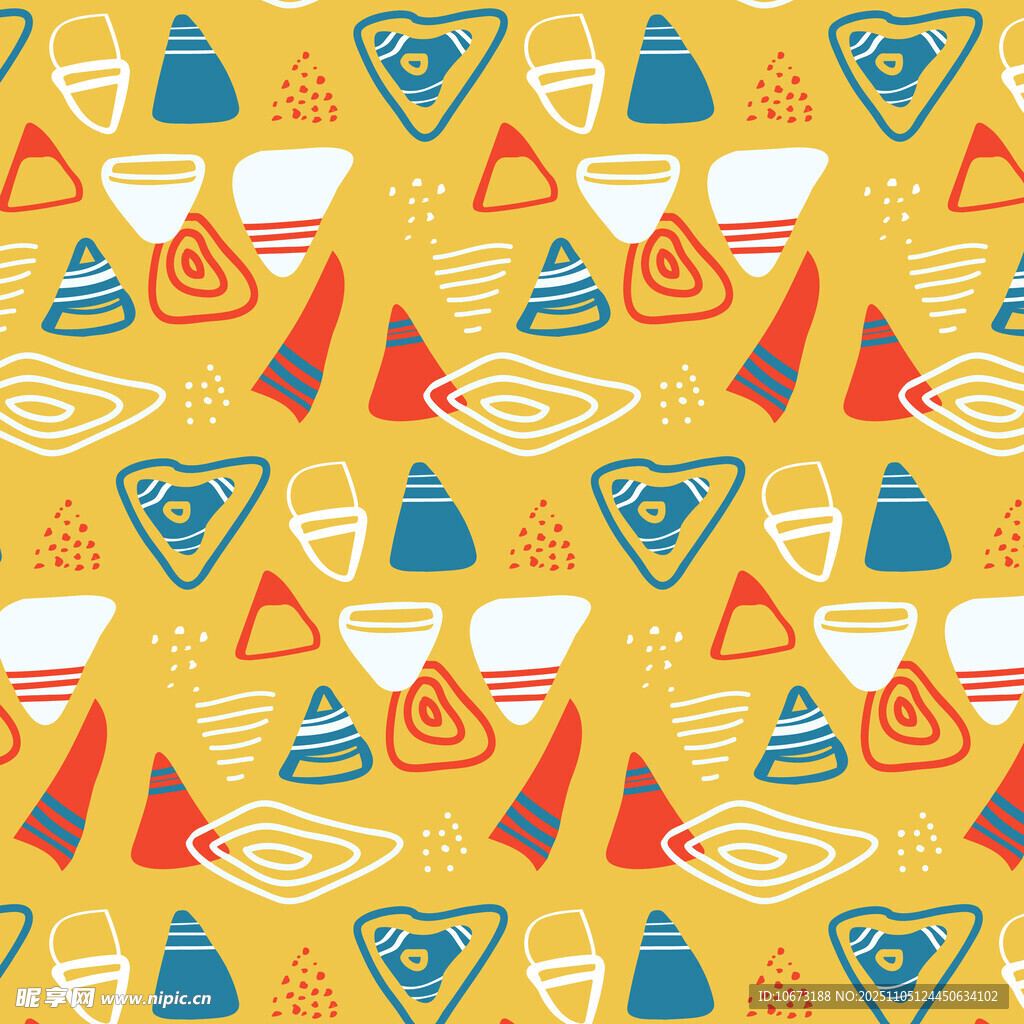 几何图案多彩无缝背景