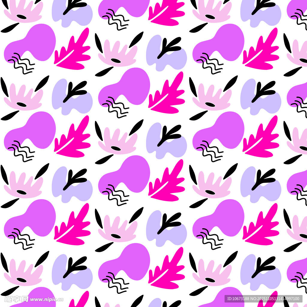 粉紫花卉图案背景设计