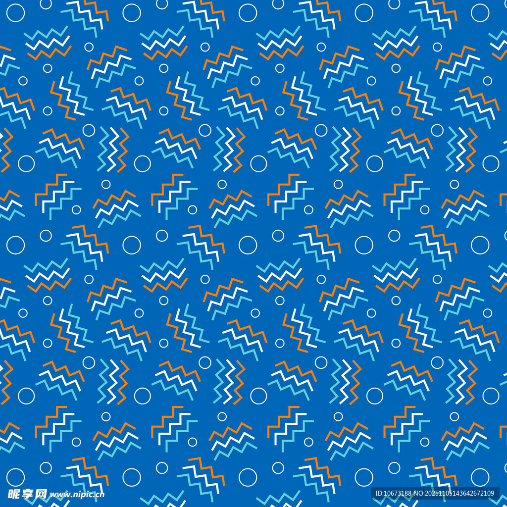 蓝色几何图案无缝背景