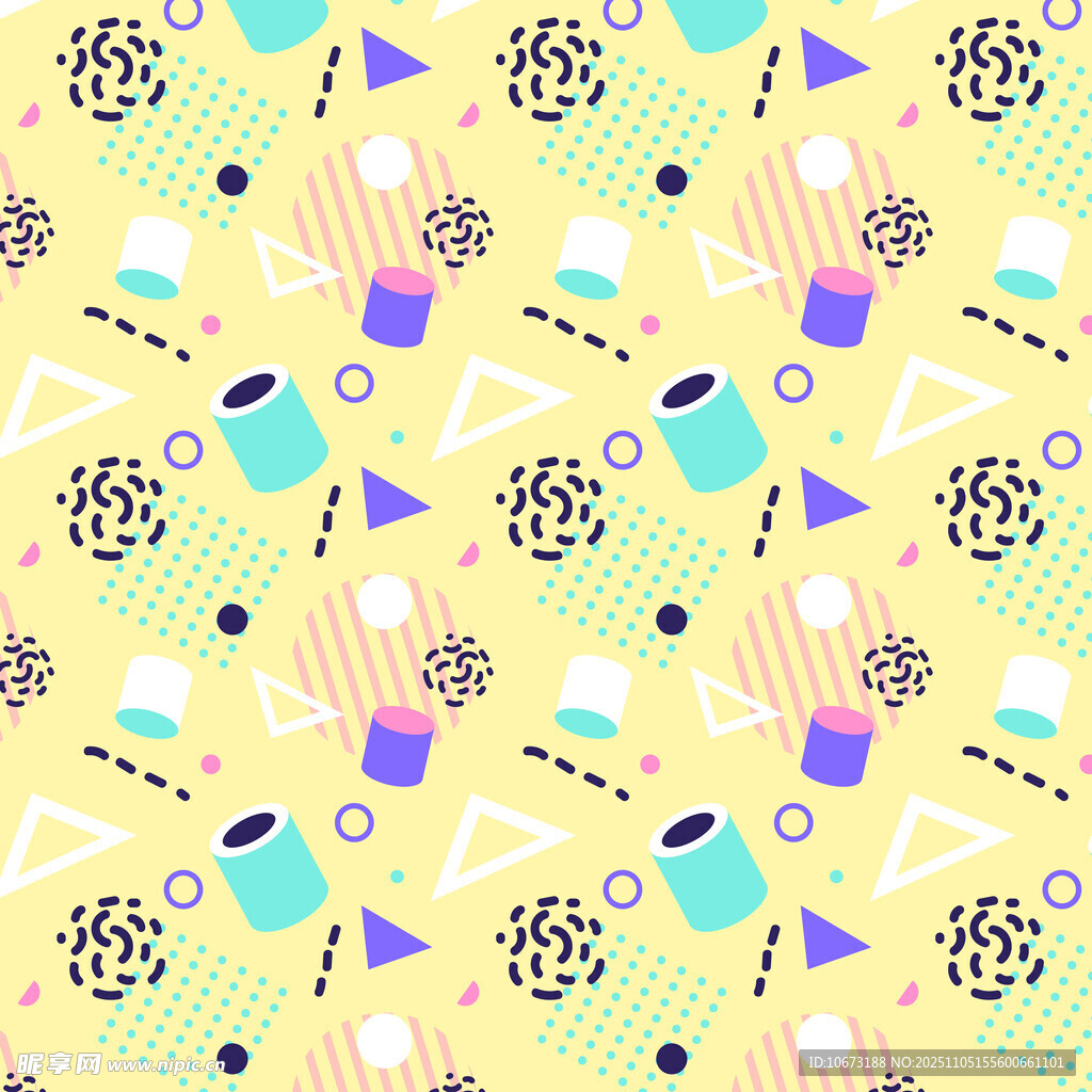 几何图案构成的多彩背景