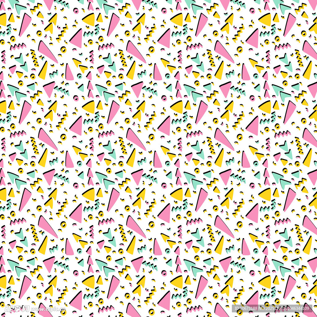 多彩花卉几何图案背景