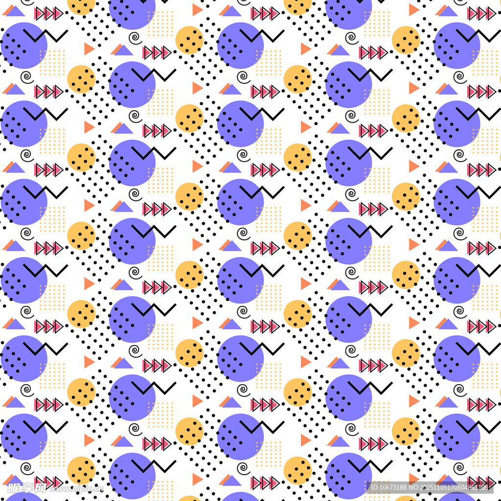 多彩几何图案无缝背景