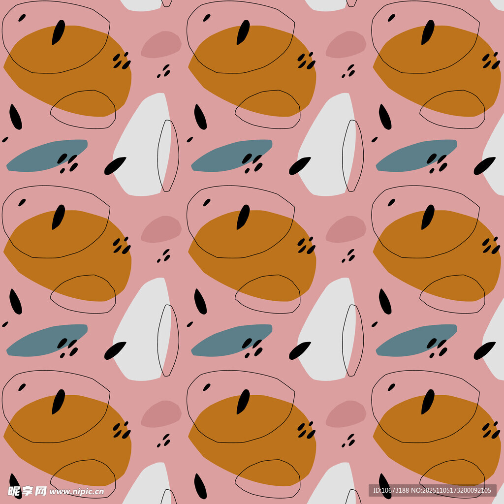 粉色背景的卡通图案纹理