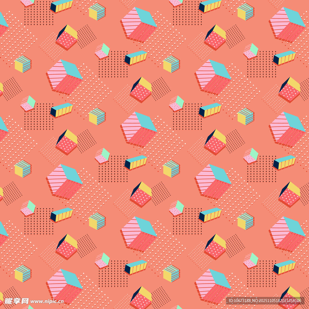 多彩几何图案背景纹理