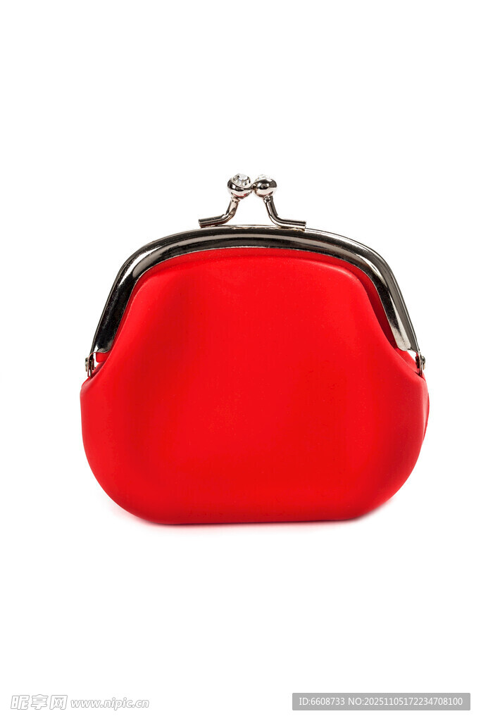 红色复古口金零钱包