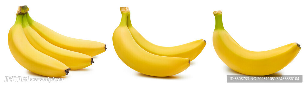 新鲜成串黄香蕉