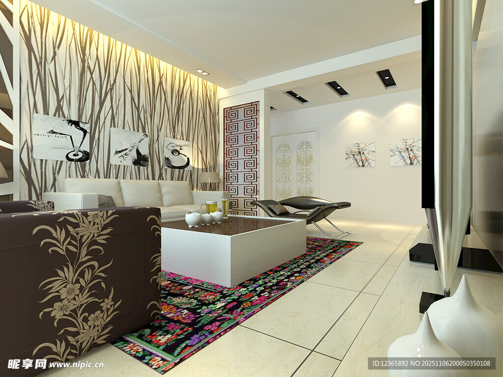 现代时尚客厅室内设计