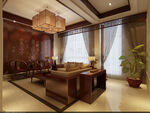 豪华中式风格客厅场景