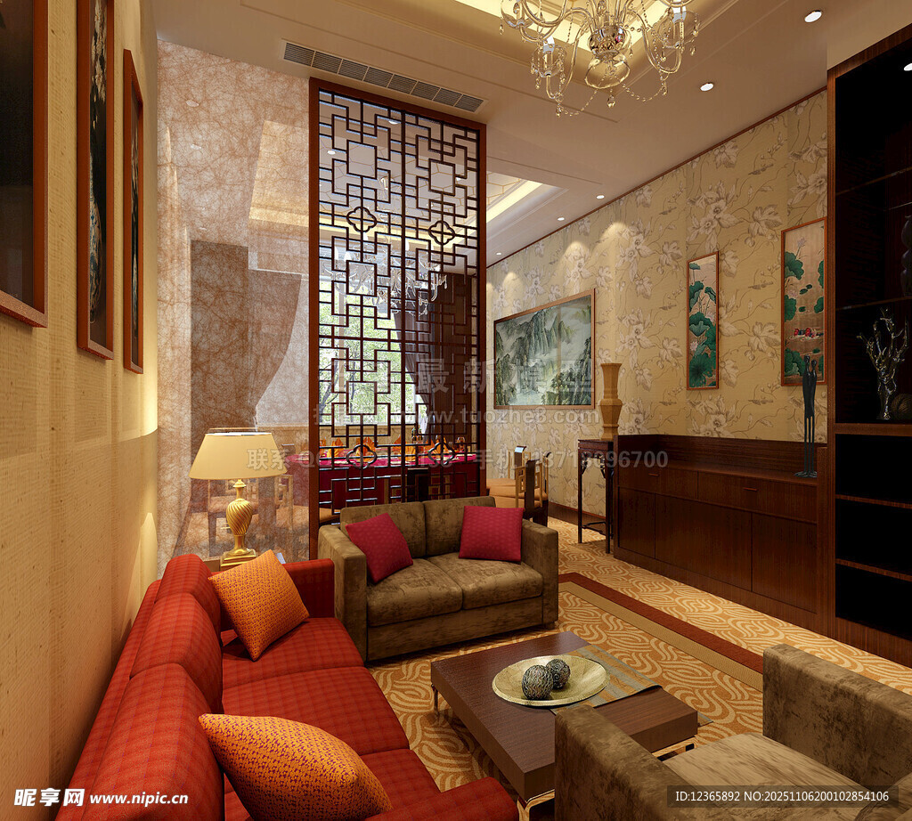 豪华现代风格客厅室内设计