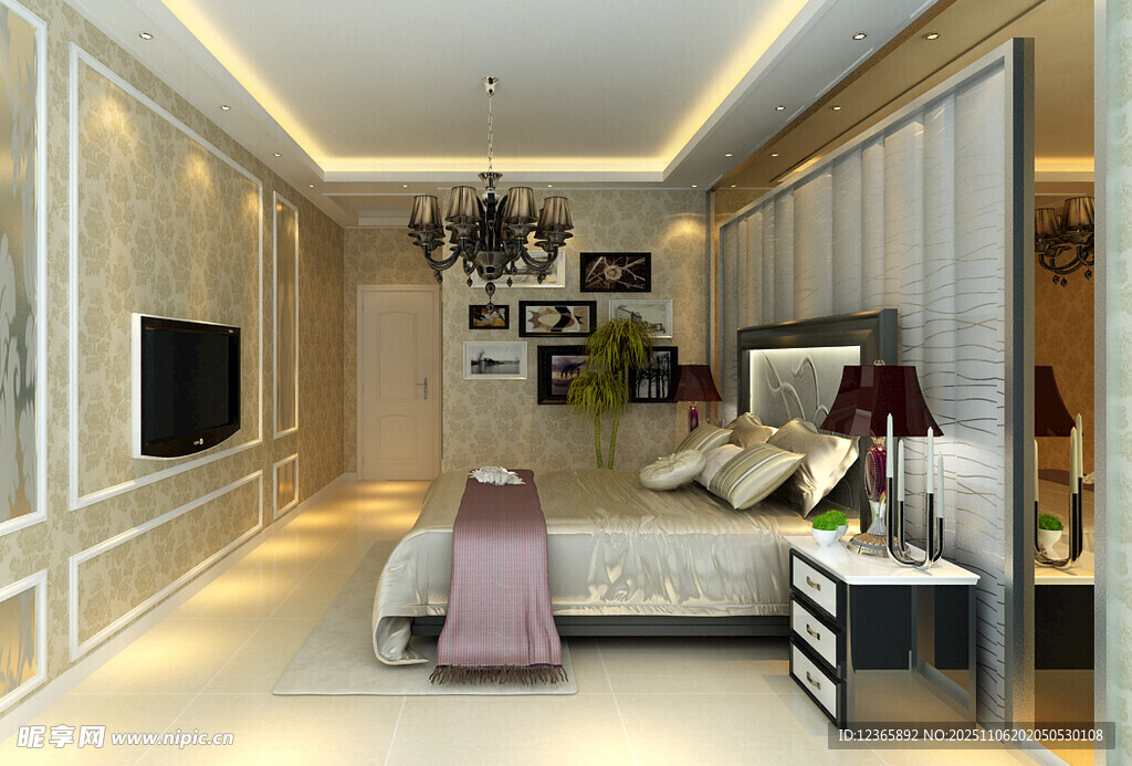 现代简约风温馨卧室空间