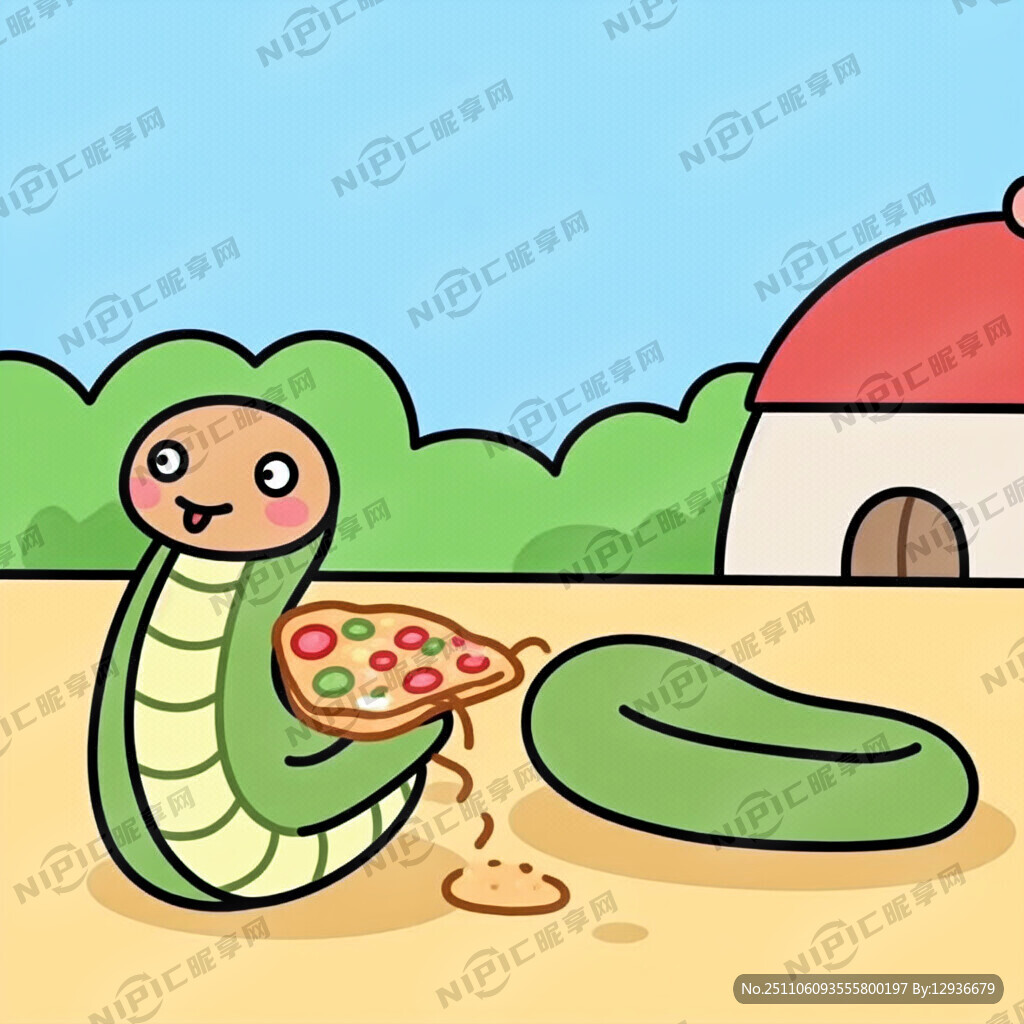 蛇吃披萨