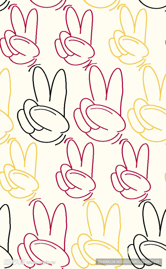 兔子手势图案背景纹理
