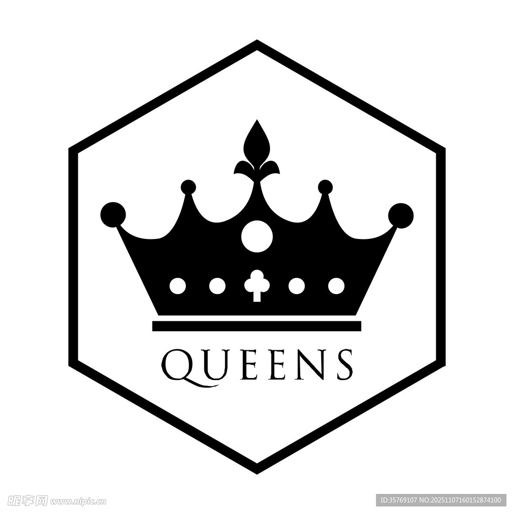 女王主题简约皇冠标志