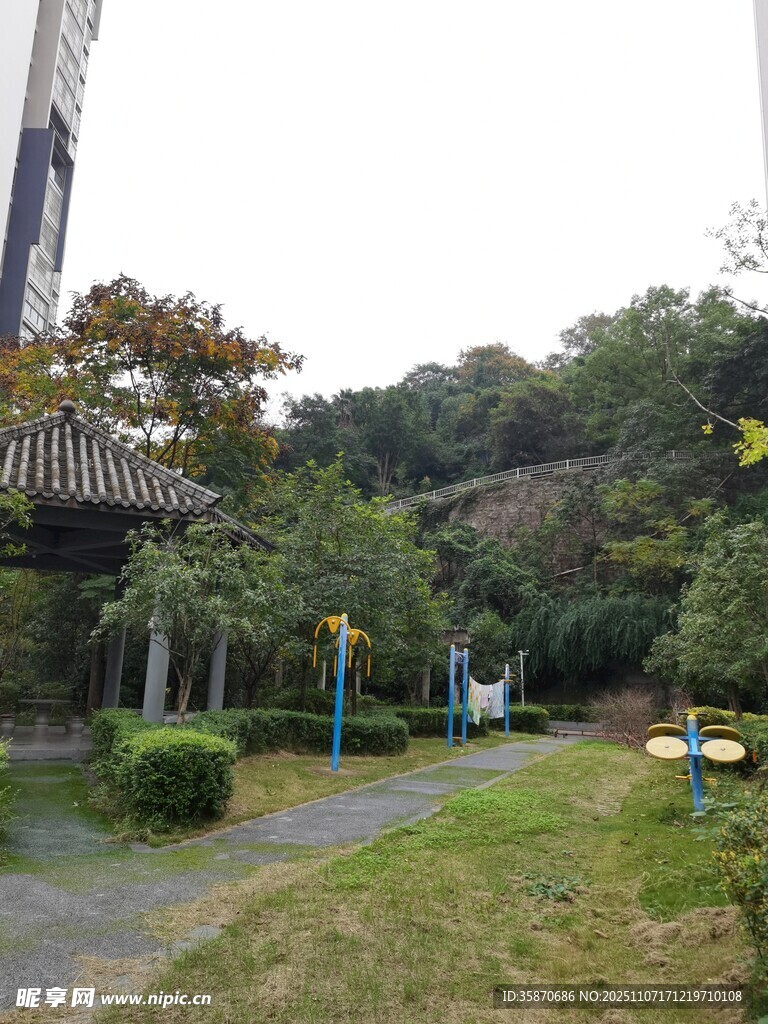 园林景致中的休闲场所