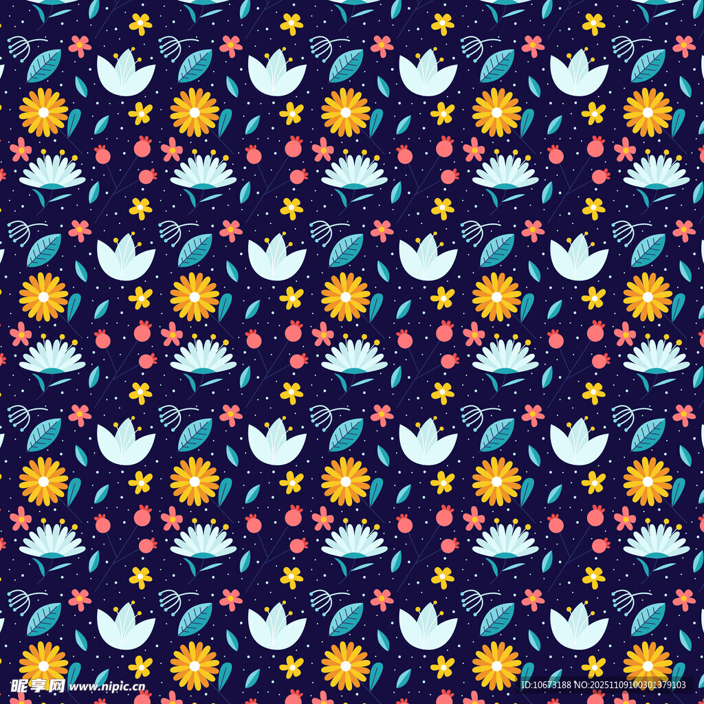 花卉飞鸟图案的深色背景纹理