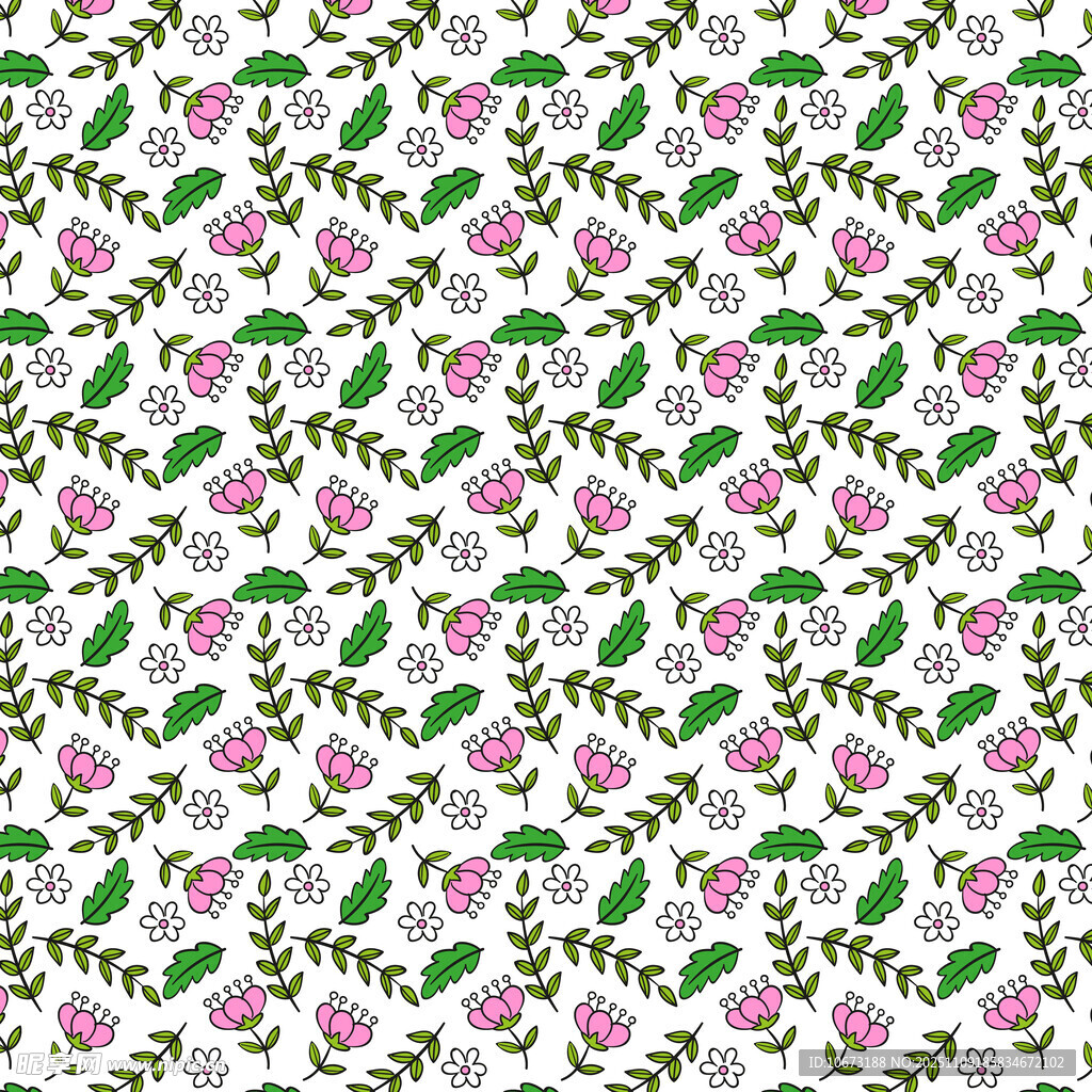 花卉藤蔓图案背景纹理