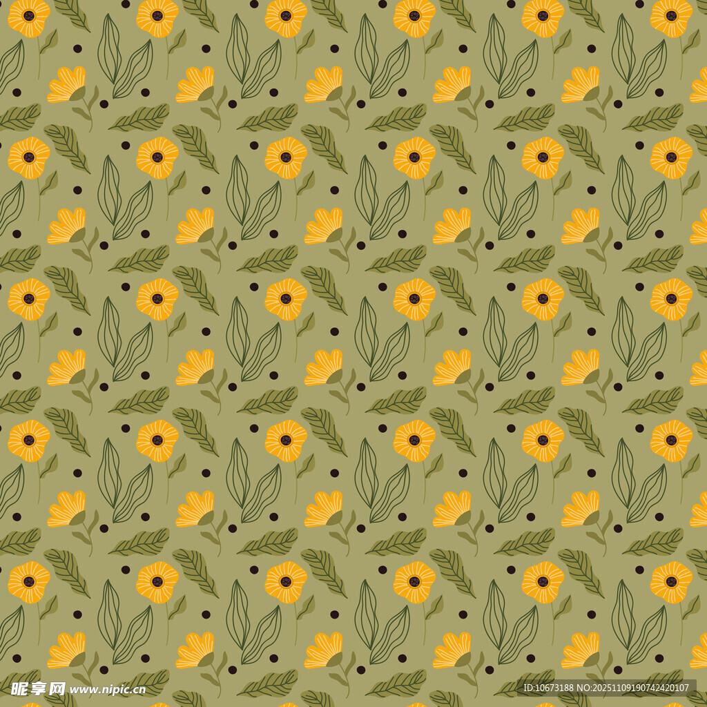 向日葵图案背景纹理