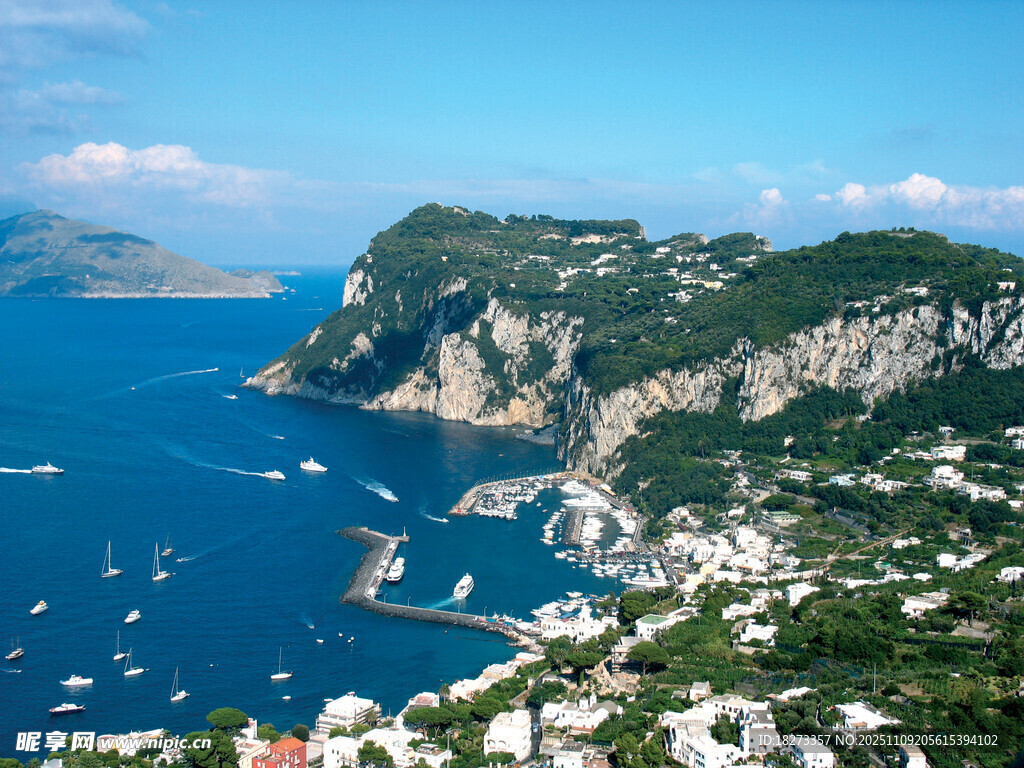 意大利卡普里岛美丽海景