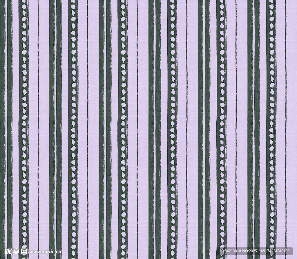 大牌竖条纹带点图案