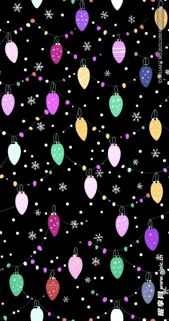 彩色气球点缀黑色背景