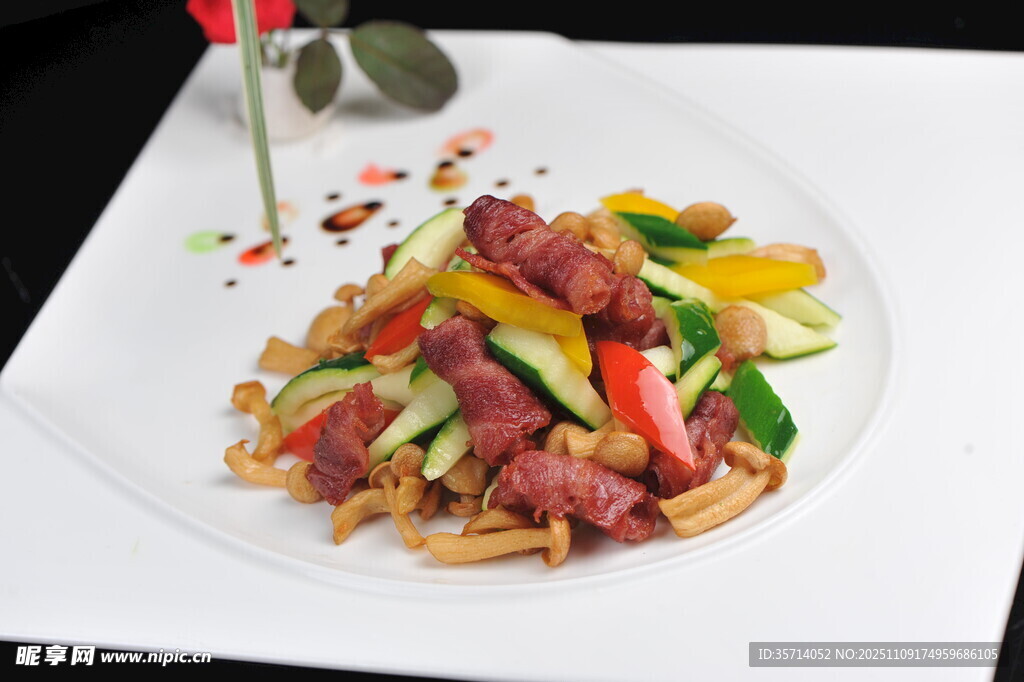 彩椒牛柳美味摆盘