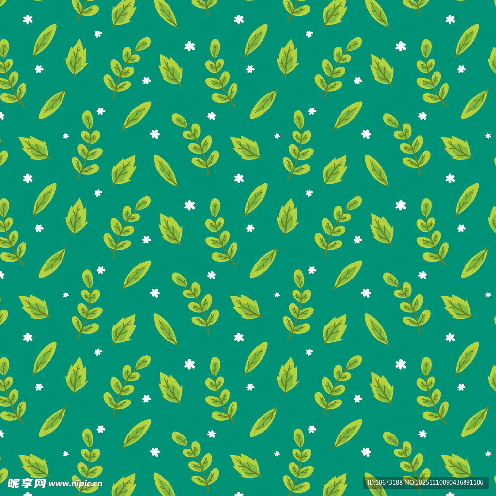 绿色叶形图案背景纹理