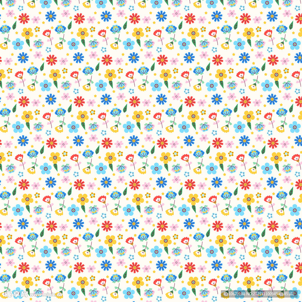 多彩碎花图案背景