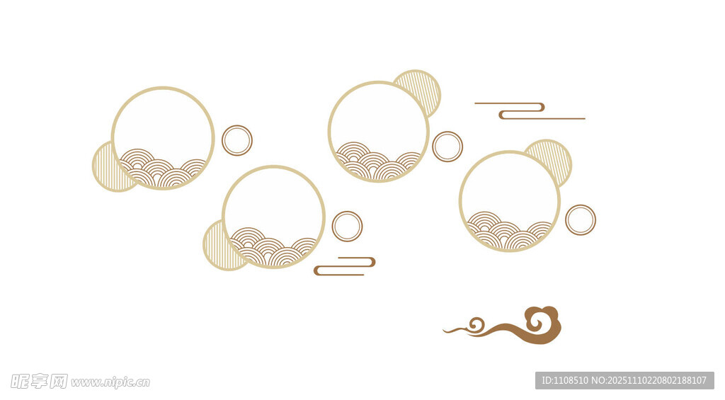 精致金色耳饰设计素材