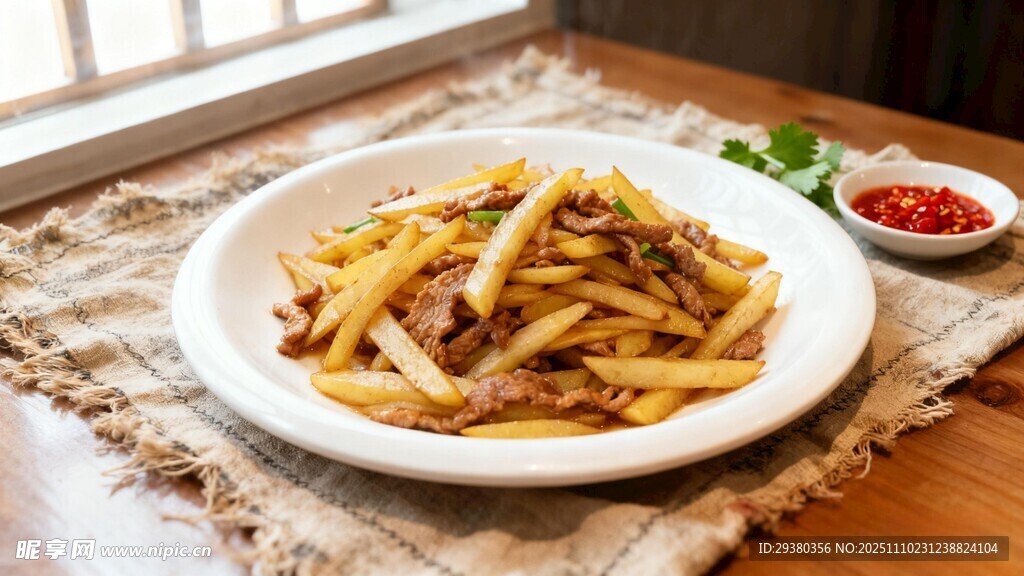土豆丝炒肉