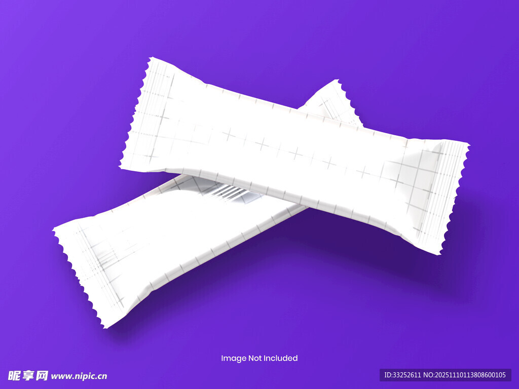 紫色背景上的白色小包装