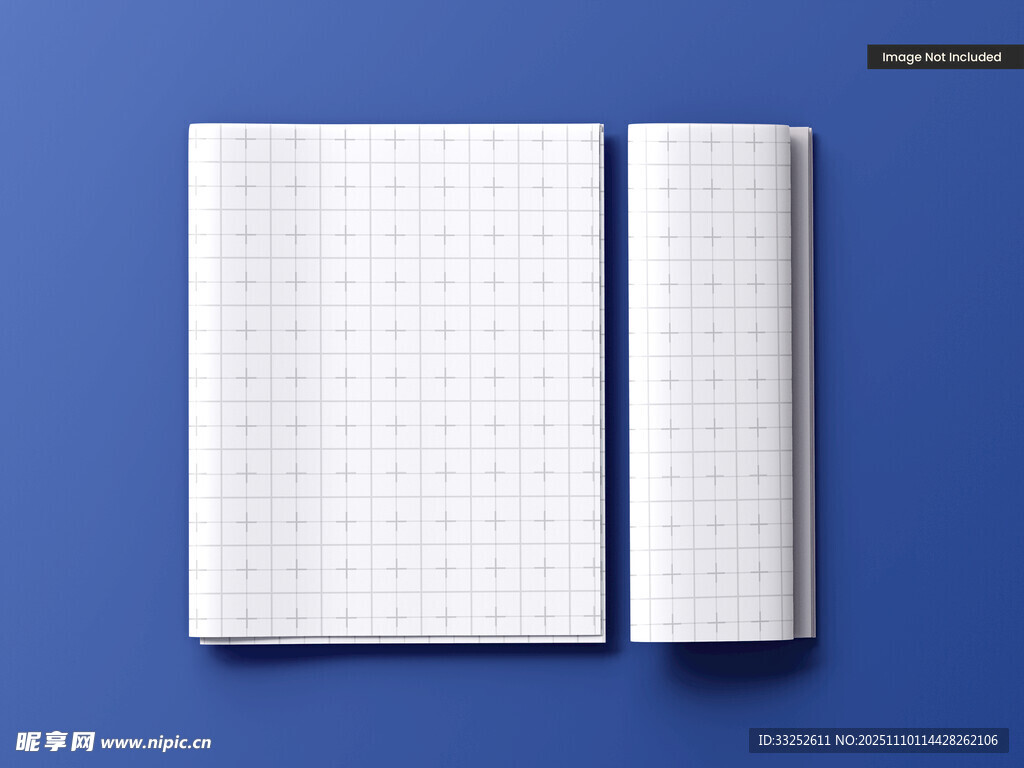 空白方格笔记本展示