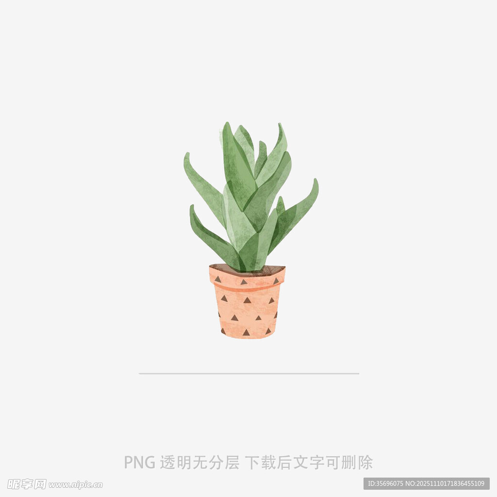 可爱盆栽仙人掌插画