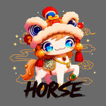 2026卡通可爱吉祥马