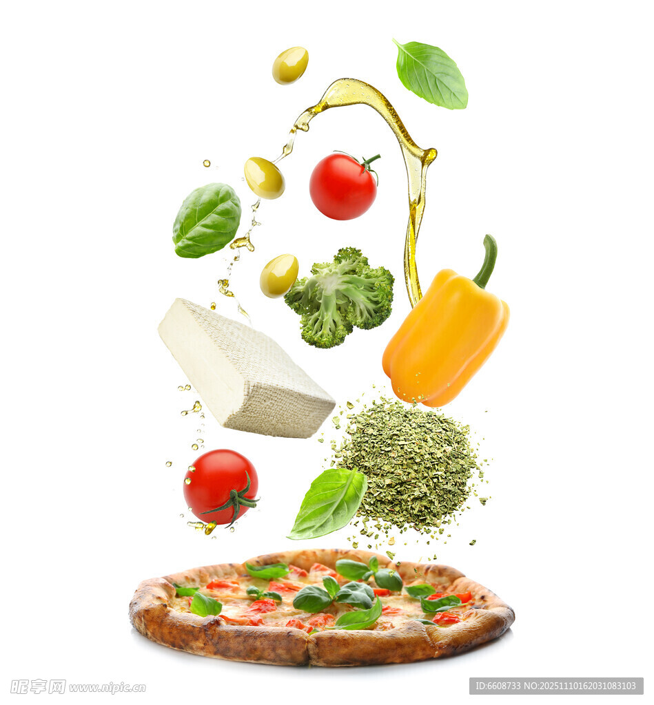 飞舞食材打造美味披萨