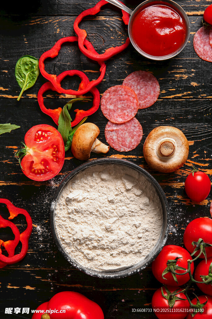 披萨制作食材大集合