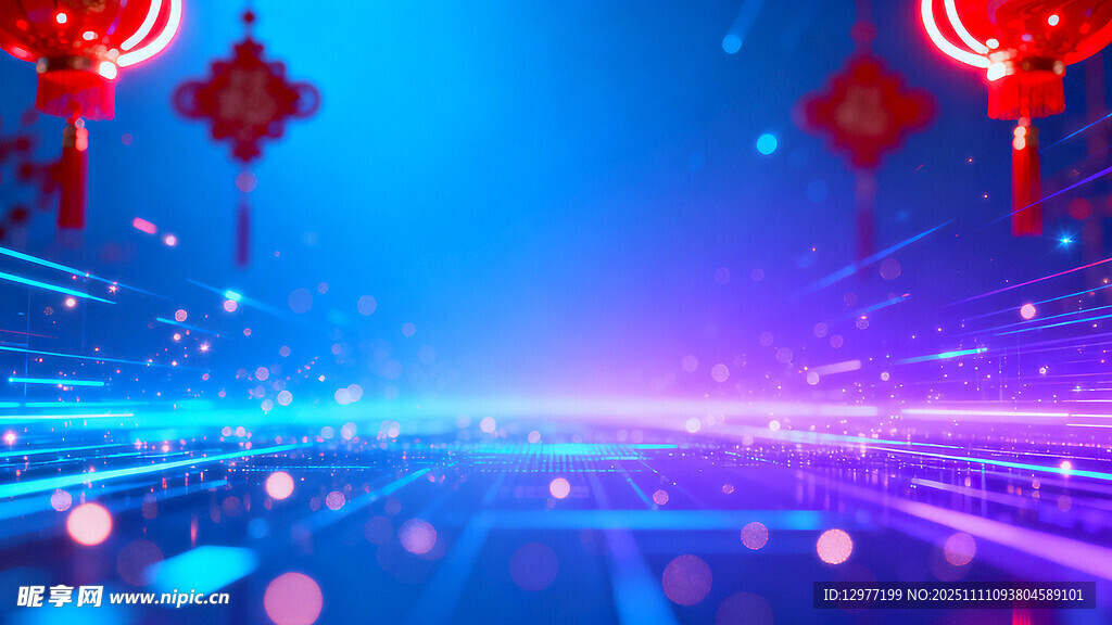 炫彩科技风节日背景图图片