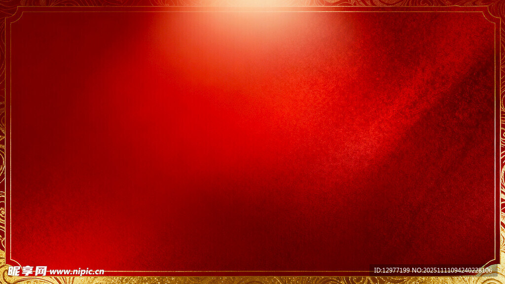 红色金边背景纹理图图片