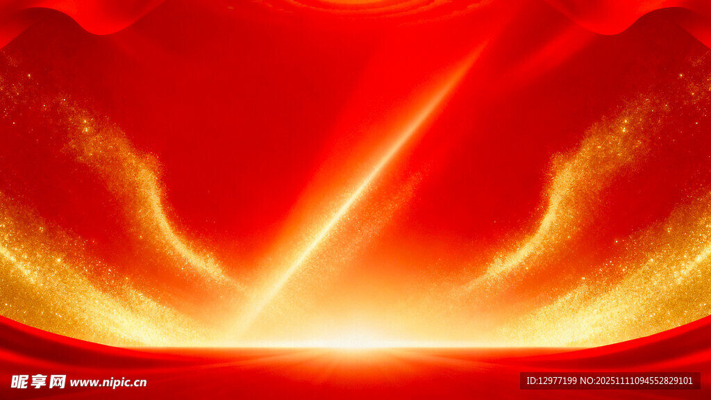 红色光芒背景 热烈氛围图片