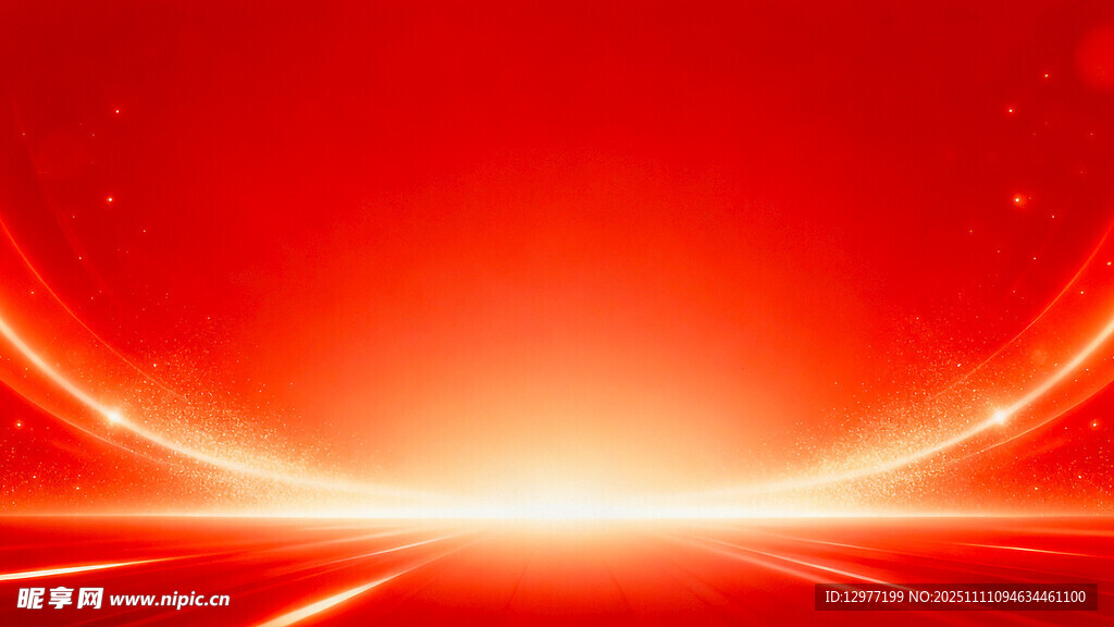 红色炫光科技感背景图图片