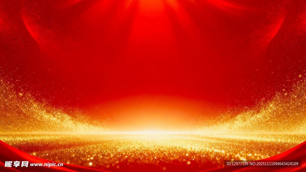 红色闪耀舞台背景图片