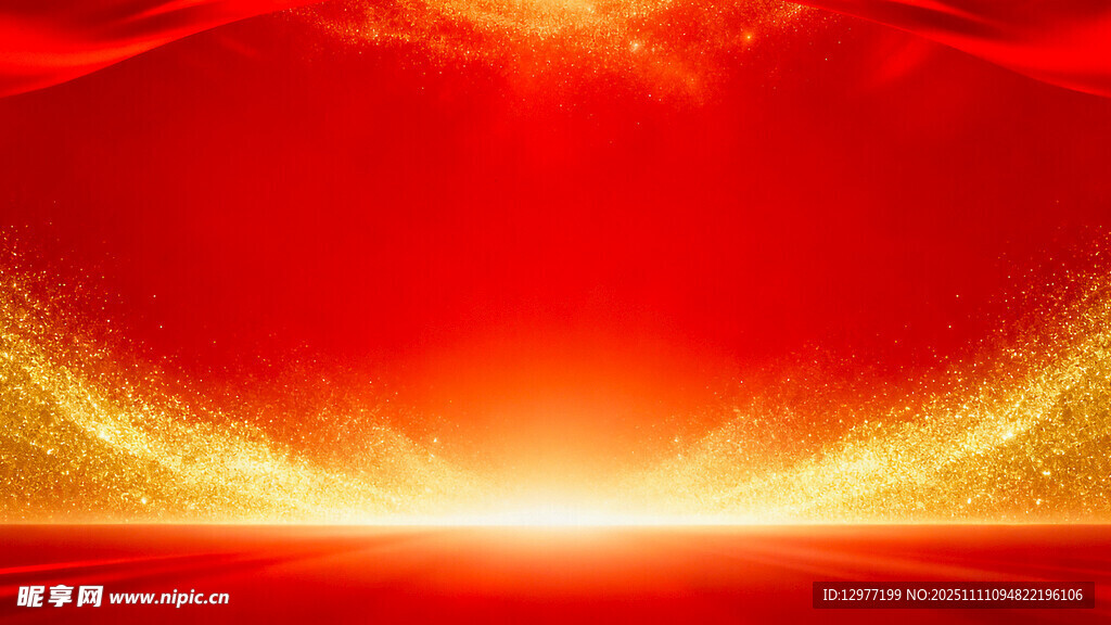 红色炫光背景 华丽大气图片