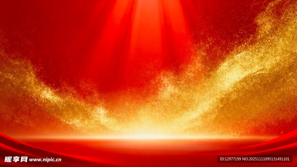红色舞台聚光背景特效图片
