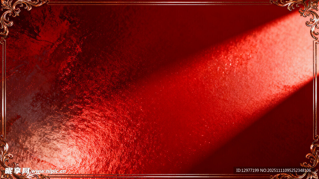 红色华丽背景框架图片