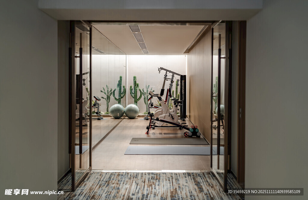 现代风格室内健身房一瞥